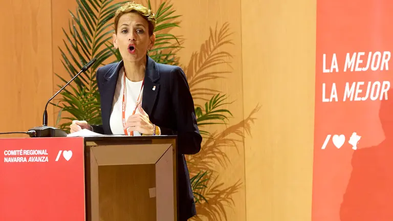 Comit&eacute; Regional del PSN con la presencia de la secretaria general del PSN-PSOE, Mar&iacute;a Chivite, el secretario de Organizaci&oacute;n del PSOE, Santos Cerd&aacute;n, y la ministra de Inclusi&oacute;n, Seguridad Social y Migraciones, Elma Saiz. I&Ntilde;IGO ALZUGARAY