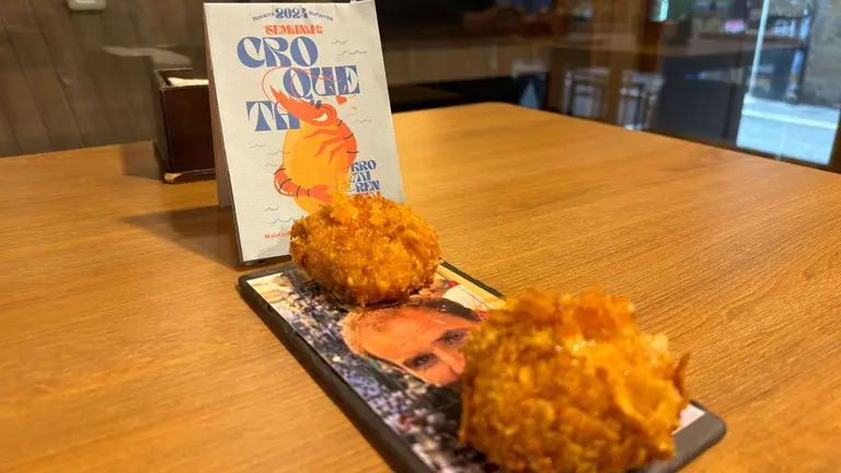 Imagen de la Jagocrequeta, la propusta del Bar Ulzama para la Semana de la Croqueta. NAVARRA.COM