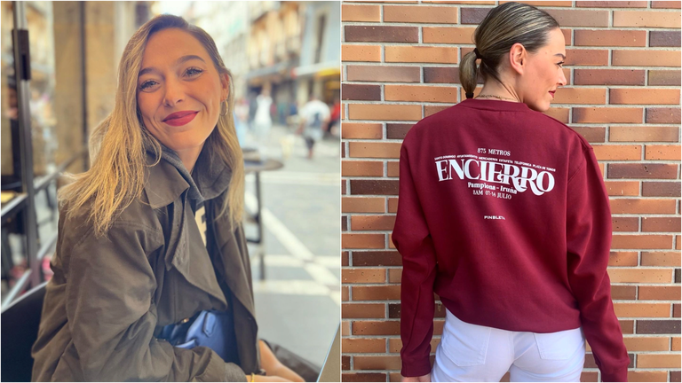 Celia Erice, la pamplonesa que ha diseñado ropa para San Fermín. CEDIDA