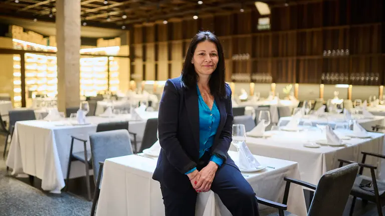 María Núñez Díaz del restaurante Don Mérito, en la calle Arrieta 9 de Pamplona. PABLO LASAOSA