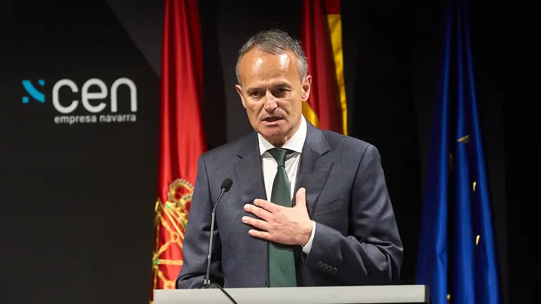 Toma de posesi&oacute;n del nuevo presidente de la Confederaci&oacute;n Empresarial Navarra (CEN), Manuel Piquer, con presencia de la presidenta de Navarra, Mar&iacute;a Chivite, y Juan Miguel Sucunza, presidente saliente de la entidad. I&Ntilde;IGO ALZUGARAY