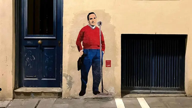 Jagoba Arrasate es el protagonista de la &uacute;ltima obra del artista callejero LKN. CEDIDA