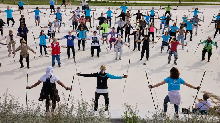 Imagen de un momento de la Marcha Solidaria. CAIXABANK
