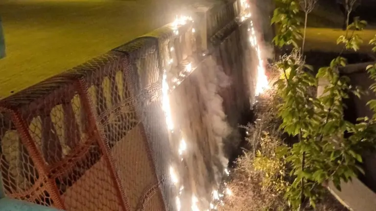 Imagen del telar en llamas - AYUNTAMIENTO DE CORELLA