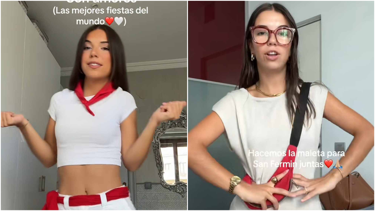 La TikToker Elena Gortari que ha venido a Pamplona por San Fermín. NAVARRA.COM