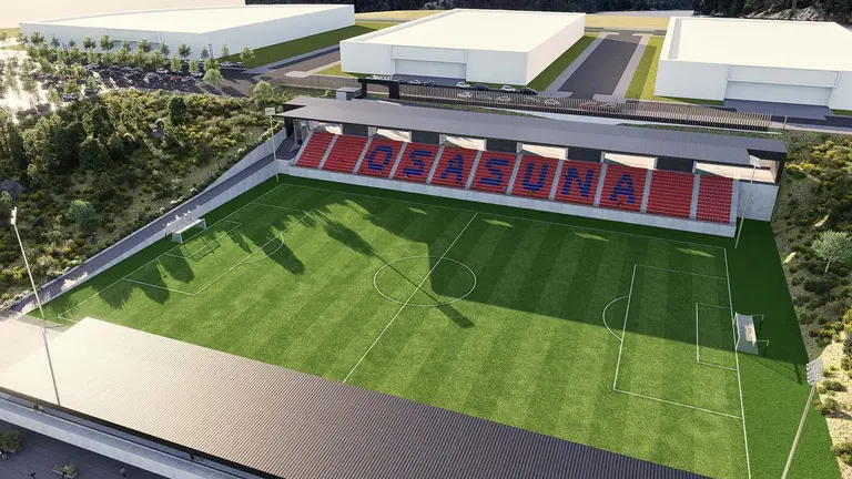 Ampliaci&oacute;n de la Ciudad Deportiva de Osasuna en Tajonar: Estadio con un aforo de 2.800 localidades