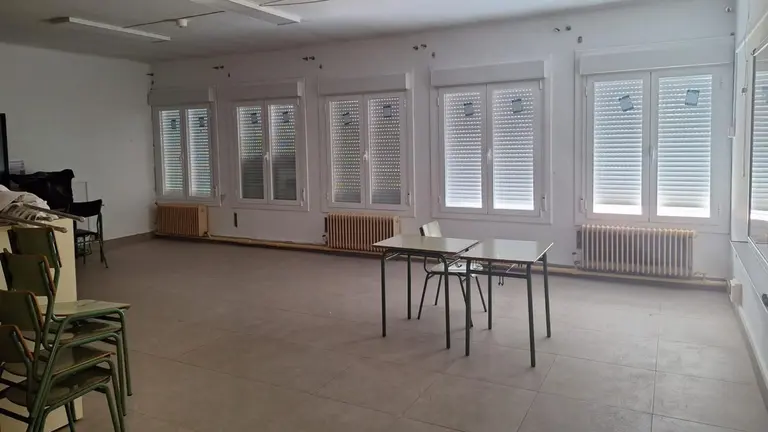 Imagen de las nuevas ventanas del colegio p&uacute;blico de Ablitas. AYUNTAMIENTO DE ABLITAS