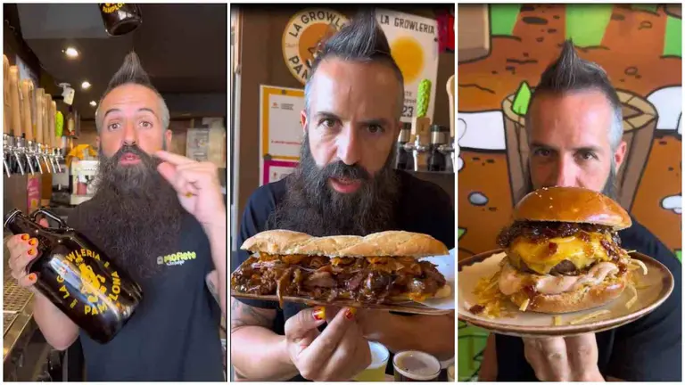 Joe Burguerchallenge se dio todo un fest&iacute;n en la Growler&iacute;a de Pamplona.