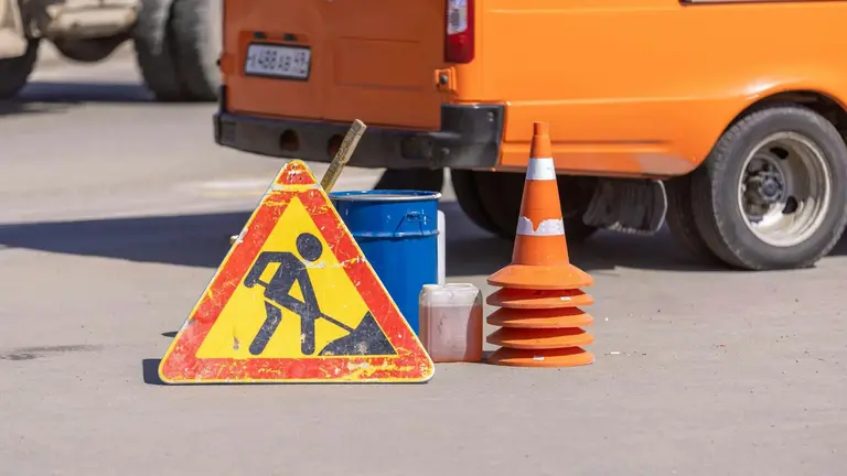 Imagen de archivo de una carretera en obras. GOBIERNO DE NAVARRA