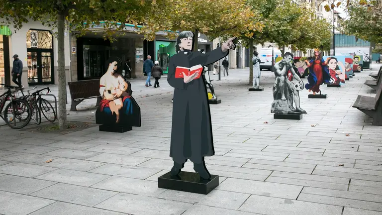 Exposici&oacute;n del artista callejero LKN en Pamplona. AYUNTAMIENTO DE PAMPLONA