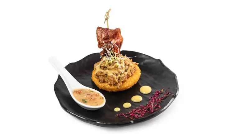 "Te Sorprendo", el pincho del bar Baigorri, que ha ganado el concurso de pinchos de la Chantrea. CEDIDA