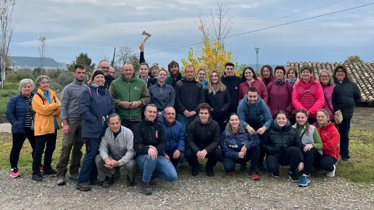 Voluntarios limpian el entorno del r&iacute;o Arag&oacute;n en Murillo el Fruto. - AYUNTAMIENTO DE MURILLO EL FRUTO