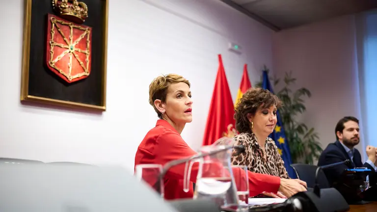 Comparecencia para que la presidenta del Gobierno de Navarra, Mar&iacute;a Chivite, explique la situaci&oacute;n de la planta de Volkswagen Navarra y las pol&iacute;ticas que est&aacute; desarrollando el Gobierno para afianzar el empleo de la industria automovil&iacute;stica. PABLO LASAOSA