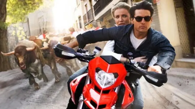 Imagen de la pel&iacute;cula Noche y D&iacute;a en la que se recrea el encierro de San Ferm&iacute;n en Pamplona.