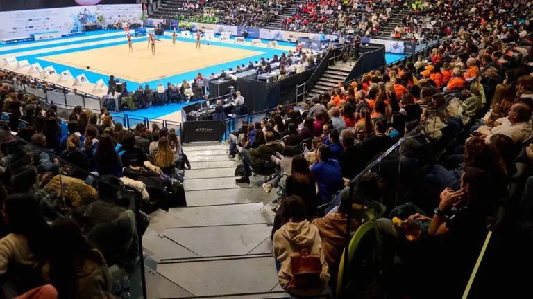 Campeonato de Espa&ntilde;a de Gimnasia en el Navarra Arena. ARCHIVO