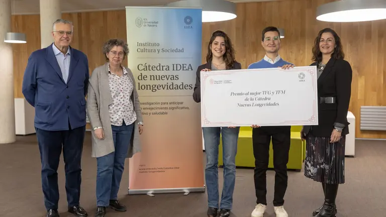 De izquierda a derecha, Rafael Sánchez-Ostiz, Ana Marta González, Leyre Sánchez de Muniáin, Fernando Aniento y Carolina Montoro.  CEDIDA
