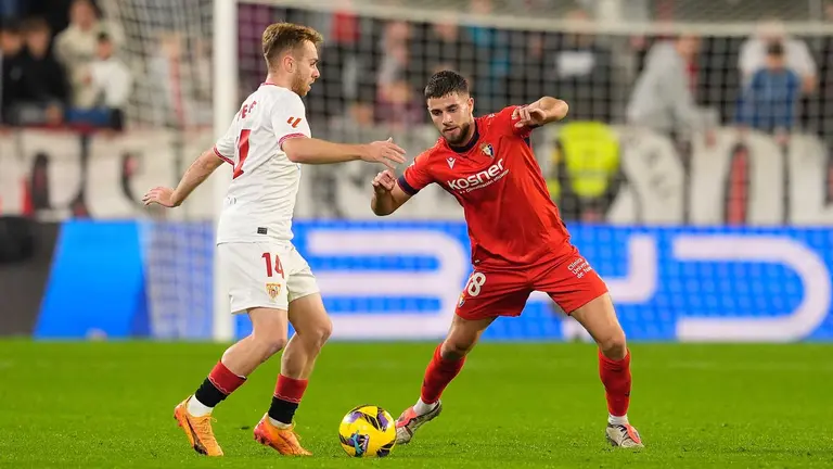 Partido Sevilla - Osasuna en el Ramón Sánchez Pizjuán.