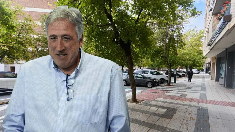 Fotomontaje de Asirón en la calle San Juan Bosco en Pamplona.