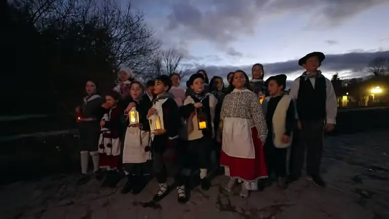 Fotograma del videoclip del villancico Cántale, creado por Chema Purón para la Asociación de Belenistas de Villava. YOUTUBE