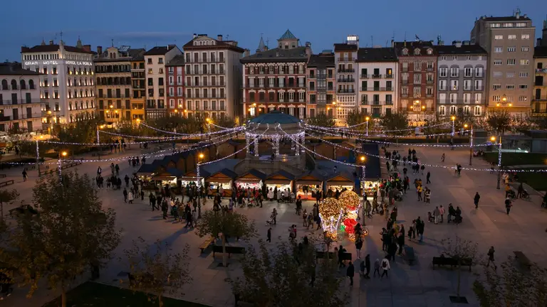 Imagen de archivo de otra edición de la Feria de Navidad de Pamplona. AYUNTAMIENTO DE PAMPLONA