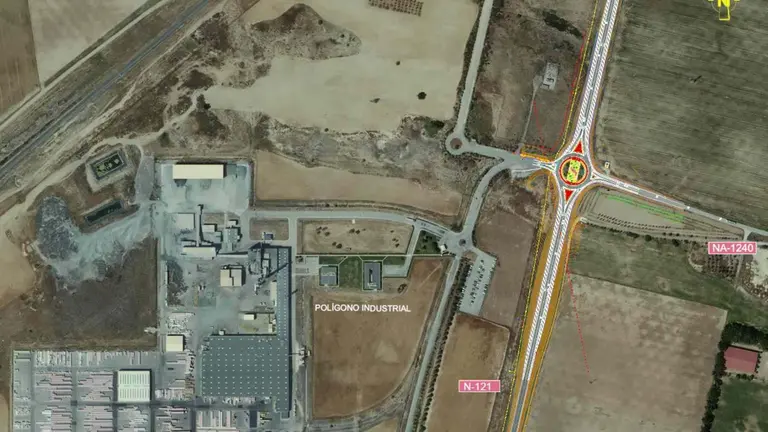 Recreación de la nueva glorieta en Caparroso. GOBIERNO DE NAVARRA