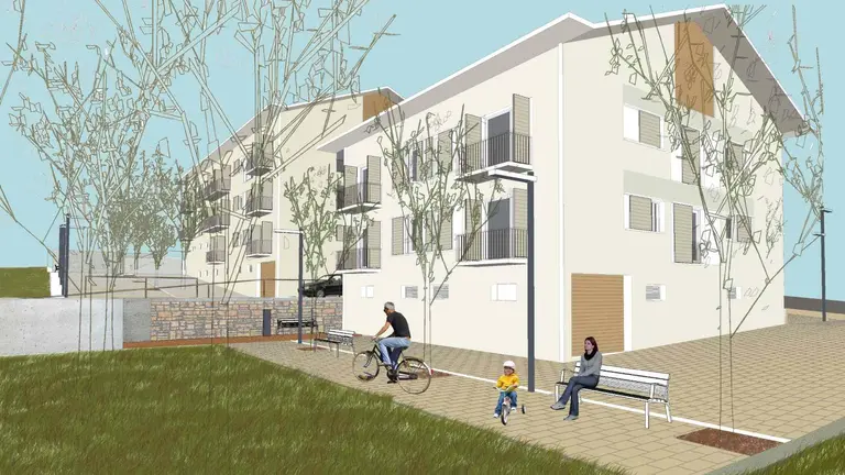 Edificio de viviendas en alquiler proyectado en la localidad navarra de Irurita. GOBIERNO DE NAVARRA