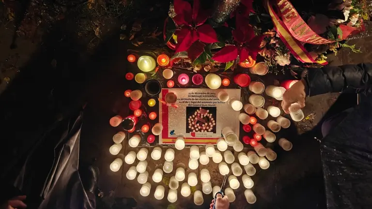 Colectivos recuerdan en Pamplona a las v&iacute;ctimas de ETA en la v&iacute;spera de Nochebuena. CEDIDA