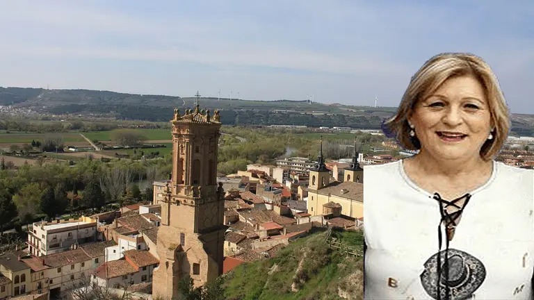 Imagen de Mar&iacute;a Jos&eacute; Vidorreta sobre una vista de Peralta.