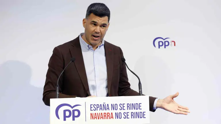 El presidente del PPN, Javier Garc&iacute;a, durante la rueda de prensa. EFE/ Villar L&oacute;pez