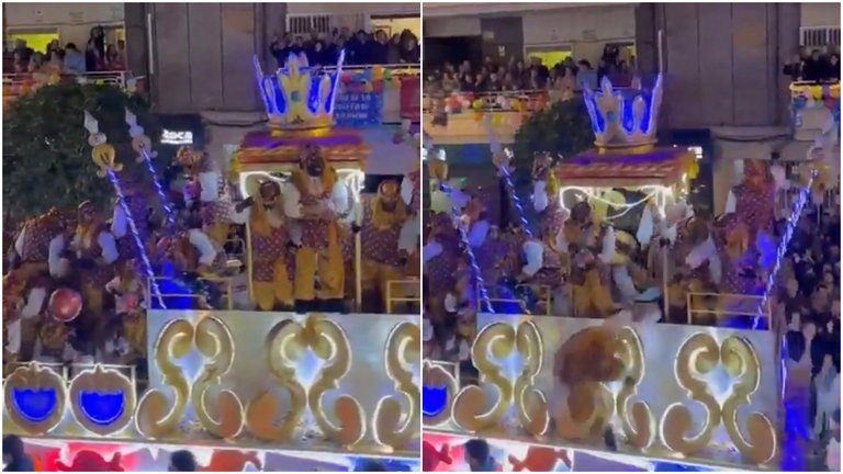 Susto en la Cabalgata de Reyes de Sevilla. NAVARRA.COM