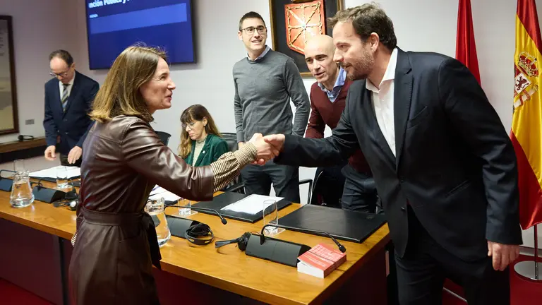 Sesi&oacute;n de trabajo de la Comisi&oacute;n de Interior, Funci&oacute;n P&uacute;blica y Justicia del Parlamento de Navarra para que una representaci&oacute;n de la Asociaci&oacute;n Navarra de Empresarios de Salones de Juego (ANESAR) valore el dictamen sobre el juego. I&Ntilde;IGO ALZUGARAY