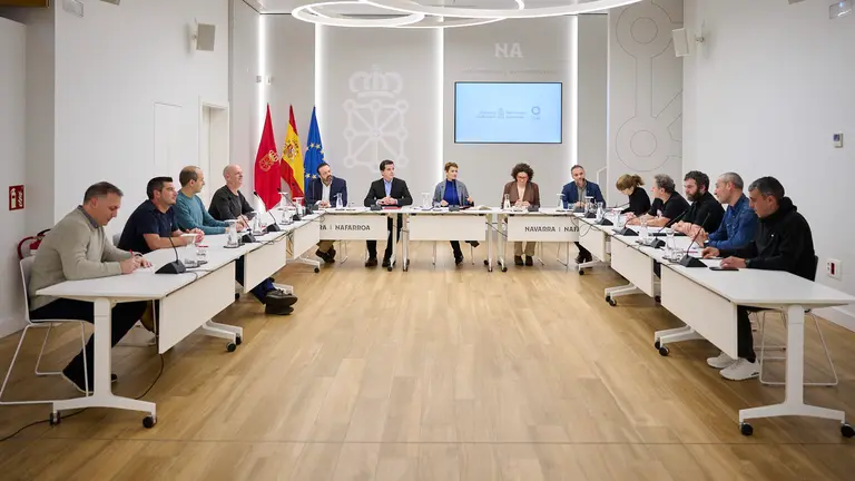 Representantes del Gobierno de Navarra se re&uacute;nen con el comit&eacute; de empresa de BSH para informarle sobre la reuni&oacute;n mantenida en Madrid con el ministro de Industria, Jordi Hereu, y los directivos para Europa de la multinacional. PABLO LASAOSA