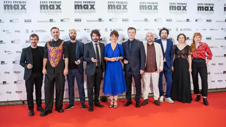 Alfombra roja de los Premios Max con algunos de los premiados durante la edición de 2024 celebrada en Tenerife. PREMIOS MAX