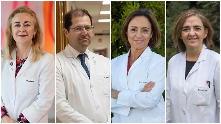 Dra. Isabel Rubio, Dr. Pablo Irimia, Dra. María Dolores Lozano y Dra. Ana Ortega. CLINICA UNIVERSIDAD DE NAVARRA