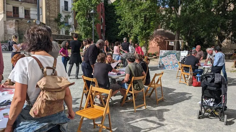 El Ayuntamiento de Pamplona recibe seis propuestas para rediseñar la plaza de Santa Ana. AYUNTAMIENTO DE PAMPLONA