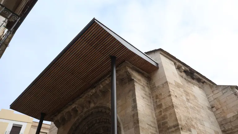 Finalizada la primera fase de las obras de restauración de la portada de Santa María Magdalena de Tudela. GOBIERNO DE NAVARRA