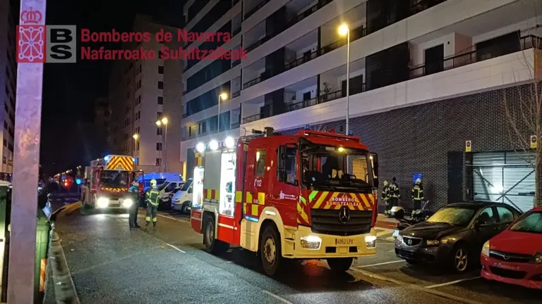 Los bomberos en Sarriguren. BOMBEROS DE NAVARRA