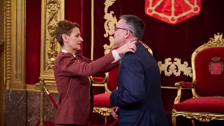 Acto de posesión de Juan Luis García como nuevo consejero de Universidad, Innovación y Transformación Digital del Gobierno de Navarra. PABLO LASAOSA