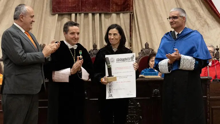 La Dra. Marta Alonso, durante el acto de entrega del Premio Nacional de Investigación en Cáncer Doctores Diz Pintado. (Cedida)