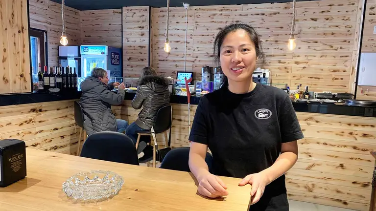 Pian Pian Zhu en el restaurante Casa Aguirre de Oricáin. Navarra.com