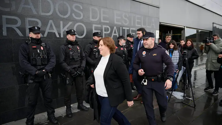 Juicio a cinco integrantes del grupo Raimundo el Canastero acusados de delitos de amenazas, injurias y contra la integridad moral de la alcaldesa de Estella Marta Ruiz de Alda (UPN). PABLO LASAOSA
