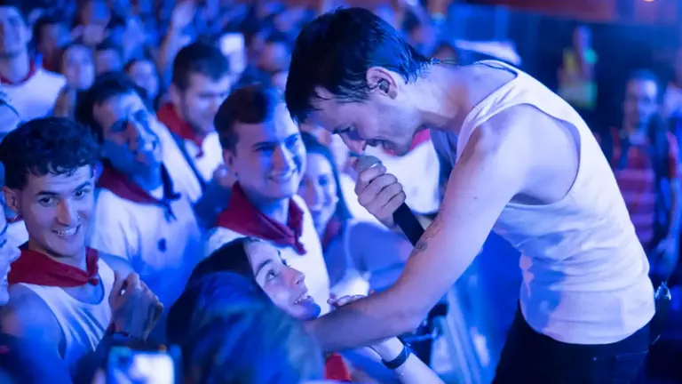 Imagen de archivo del concierto del grupo La M.O.D.A. en la Plaza de los Fueros el día 12 de Julio en San Fermín 2022. IRAITZ IRIARTE / ARCHIVO
