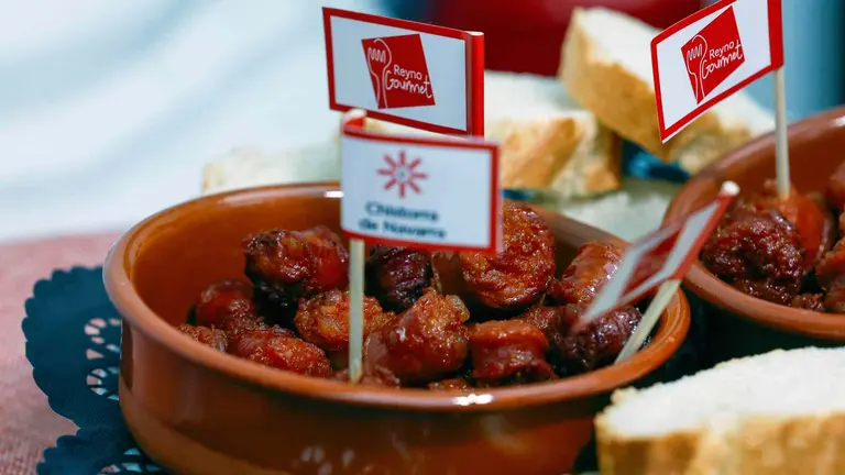 Pincho de Chistorra de Navarra, que ha celebrado en Madrid su reconocimiento como Indicaci&oacute;n Geogr&aacute;fica Protegida. GOBIERNO DE NAVARRA