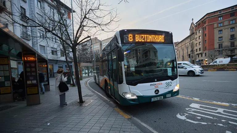Huelga de villavesas en Pamplona. I&Ntilde;IGO ALZUGARAY