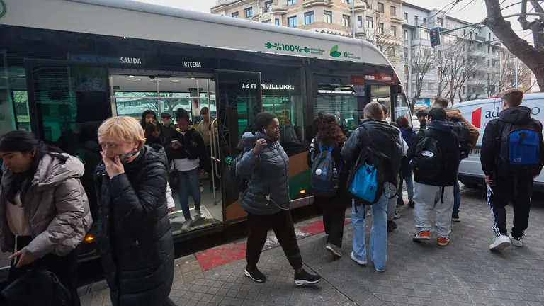 Huelga de villavesas en Pamplona. I&Ntilde;IGO ALZUGARAY