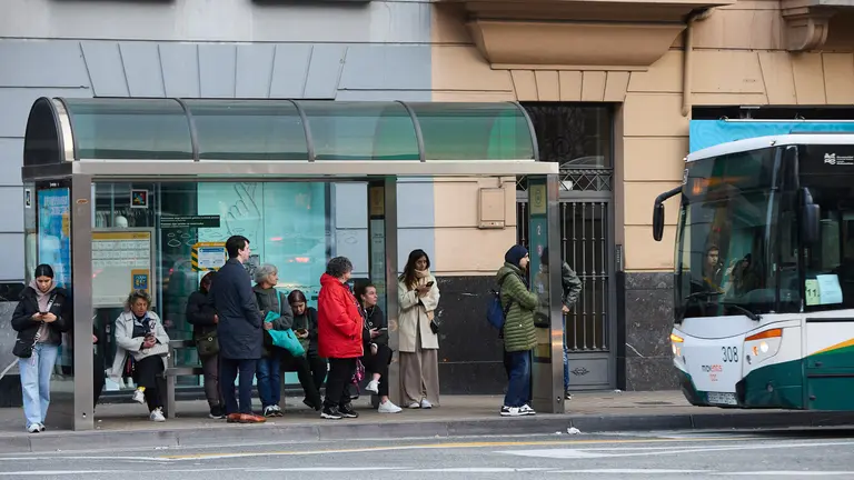 Huelga de villavesas en Pamplona. I&Ntilde;IGO ALZUGARAY