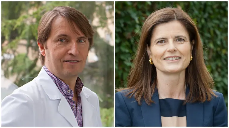 Los investigadores del Instituto de Biodiversidad y Medioambiente BIOMA de la Universidad de Navarra, Ana S&aacute;nchez Ostiz y Jes&uacute;s Miguel Santamar&iacute;a. UNIVERSIDAD DE NAVARRA