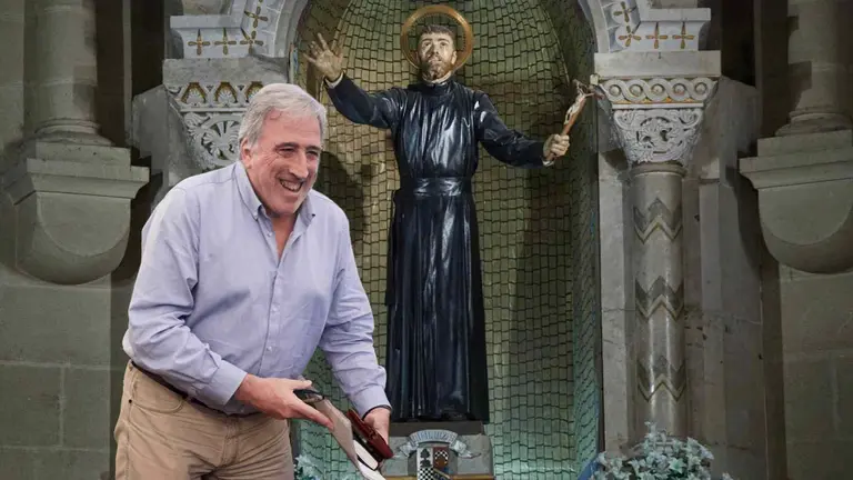 Fotomontaje de Joseba Asir&oacute;n sobre una imagen de San Francisco Javier.
