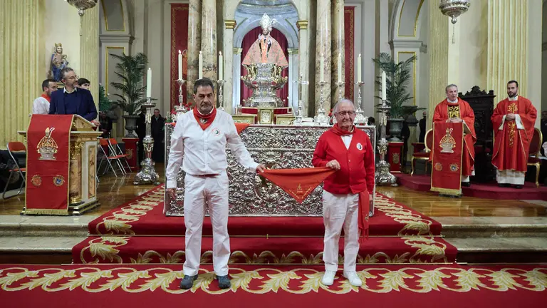 Tercera misa de la escalera de San Ferm&iacute;n 2025, con motivo del 3 de marzo y con homenaje al Struendo de Iru&ntilde;a. I&Ntilde;IGO ALZUGARAY