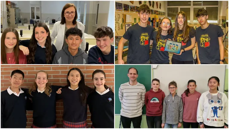 Imagen de los cuatro equipos navarros que participan en la Olimpiada Entreredes. CEDIDA